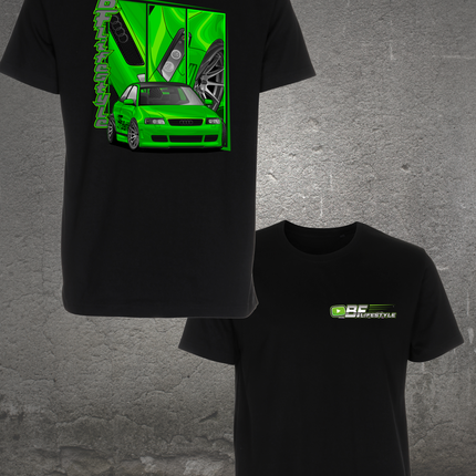 T-Shirt Sort - Audi A3 (Ryg logo)