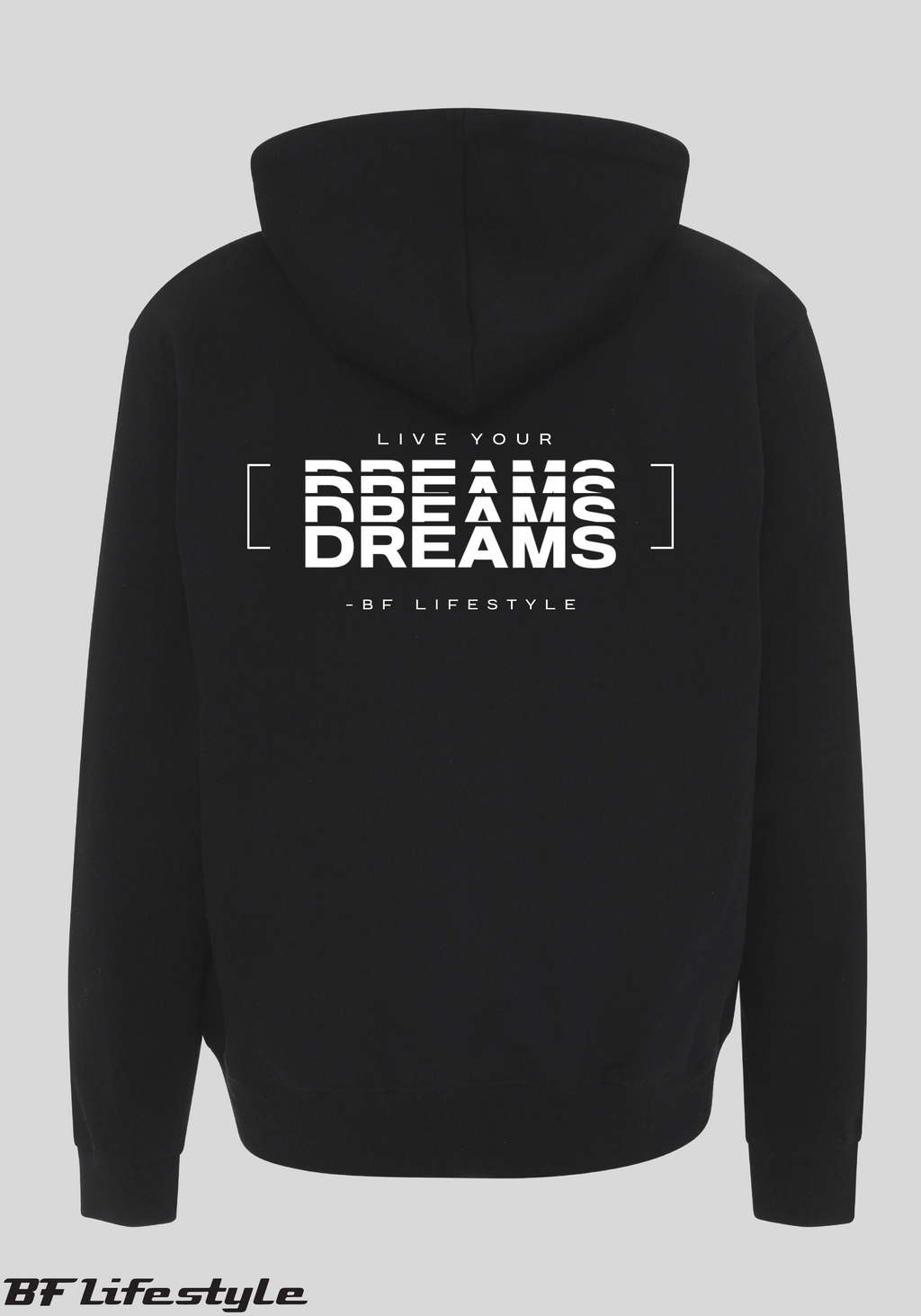 Live Your Dreams Hoodie m. Lynlås